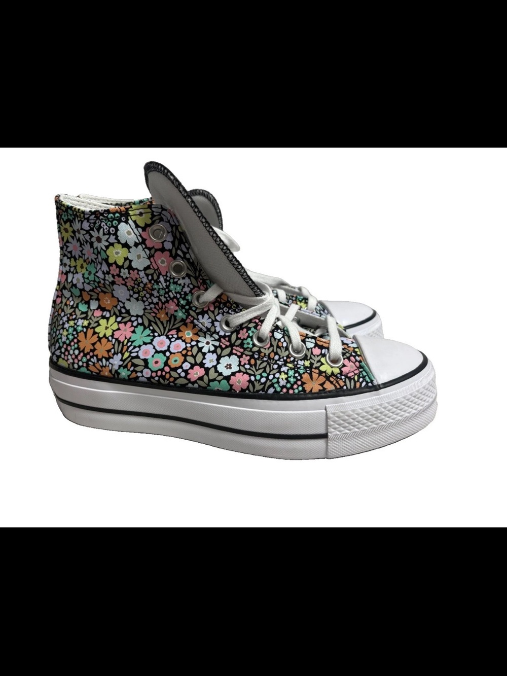converse canvas floral platform chuck taylor all star shoes - special edition 8
